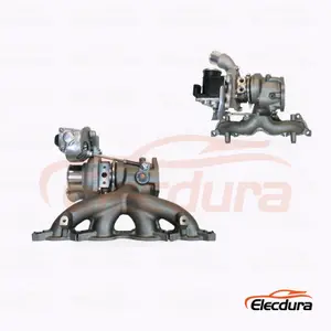 B01 28231-2B760 Turbodmychadlo pro Hyundai - Kia G4FJ 1.6 T-GDI — předn&iacute; pohled na wastegate a kompletn&iacute; sestavu