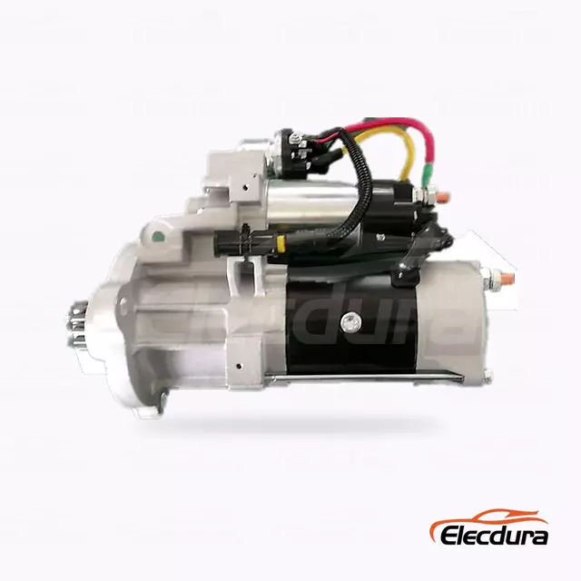 M009T61971 Vista lateral del motor de arranque Mitsubishi / CNHTC