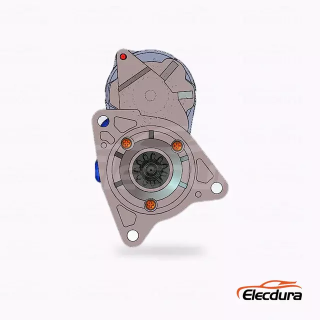 S5071 Mitsubishi 6D24 Kobelco SK300 7.5kW motor de arranque 11T vista pi&ntilde;&oacute;n