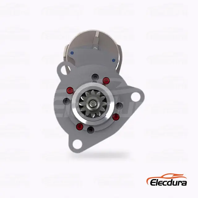 1113256 Case Crane 250 12T Starter Motor بالجملة، منظر أمامي لنهاية المحرك