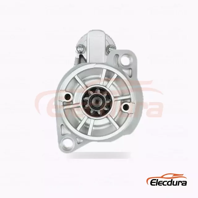 23300-W9810 Anlasser f&uuml;r Gabelstapler von Nissan und TCM, 12 V, 1,2 kW, 9 Z&auml;hne, Ansicht des hinteren Anschlusses