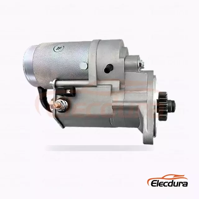 128000-2070 Yanmar 3TN78L startovac&iacute; motor, 12V 2,0kW 15 zubů, pohled na zadn&iacute; termin&aacute;l