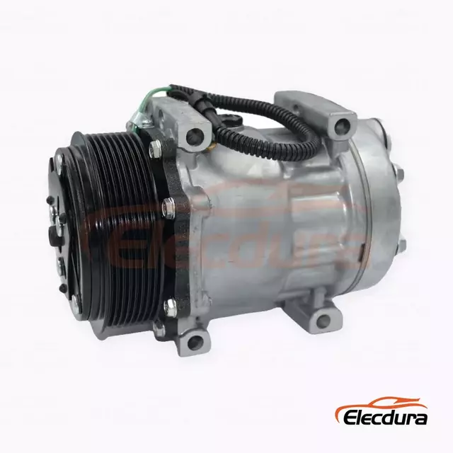 Compresor de aire acondicionado de servicio pesado 7H15 24V 8PK 119 mm para cami&oacute;n de gas natural Dongfeng Tianlong