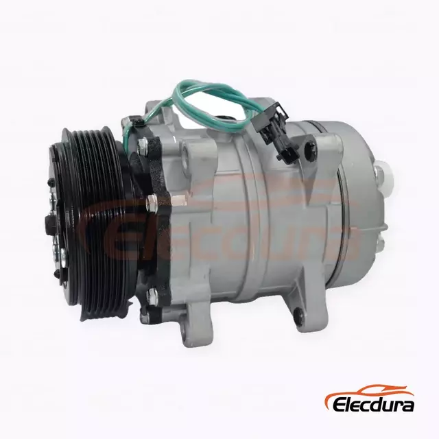 Compresor de aire acondicionado de alta resistencia 7H15 24V 6PK 119 mm para cami&oacute;n Dongfeng Tianlong versi&oacute;n DKS 6PK