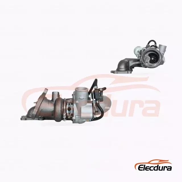 Elecdura K03 Turbolader 53039700288 OE LR031510 komplette Baugruppe Kompressor- und Turbinengeh&auml;useansicht