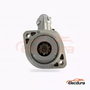 D&eacute;marreur robuste FYD66-H, 12 V, 1,4 kW, 9 dents, vue lat&eacute;rale compl&egrave;te