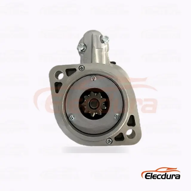 FYD66-H 大型車用スターターモーター 、 12V 1.4 kW 9 歯、完全側面図
