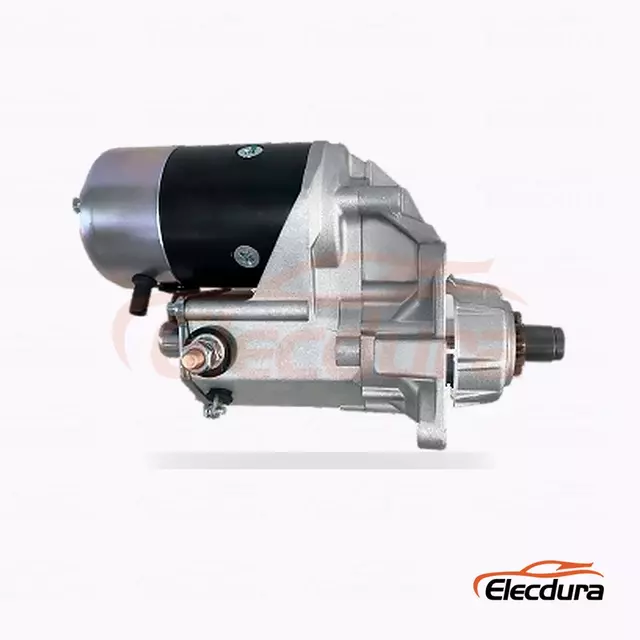 128000-4080 Caterpillar startmotor, 12 V 2,5 kW, 10 tanden, terminalaanzicht achterzijde