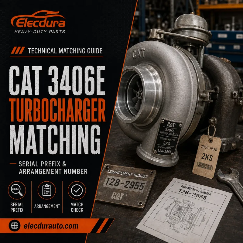 Correspond&ecirc;ncia do turbocompressor CAT 3406E por prefixo de s&eacute;rie e n&uacute;mero de arranjo