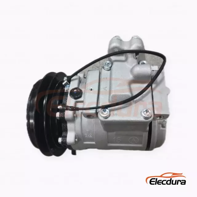 Compresseur de climatisation robuste 5S14 12 V A1 142 mm pour mat&eacute;riel de construction SDLG avec ports lat&eacute;raux