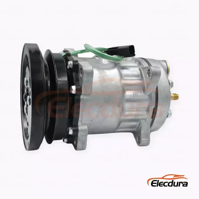 Compresseur de climatisation robuste 7H15 24 V A1 pour version Caterpillar &agrave; huit oreilles simple A.