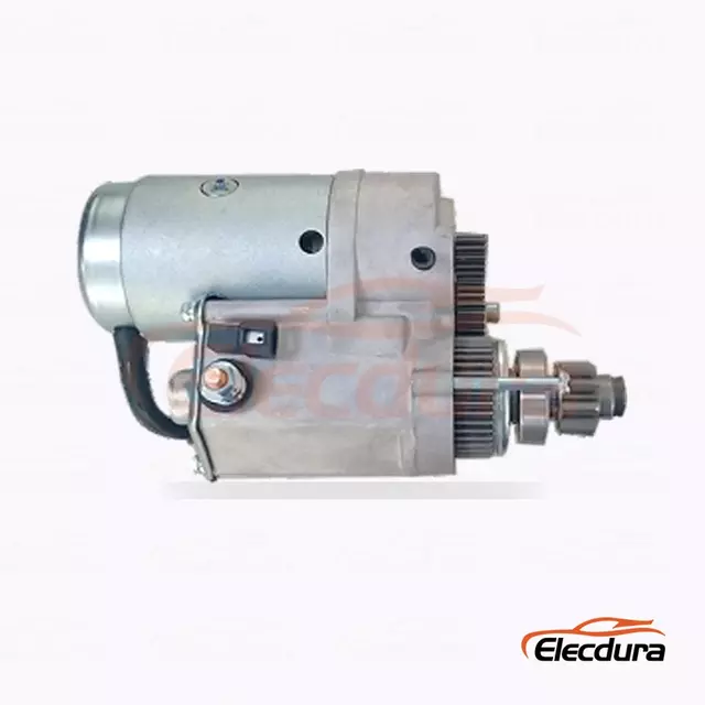 FYD259-N 헤비듀티 스타터 모터, 24V 3.7kW 9톱니, 전체 측면도