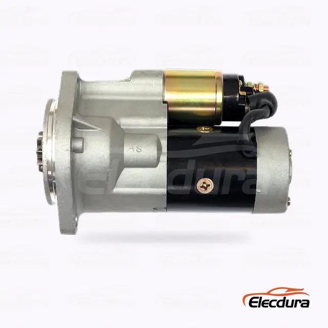 129900-77010 Komatsu 4D95S Yanmar 4TNE94 มอเตอร์สตาร์ท ขายส่ง มุมมองด้านข้างแบบสมบูรณ์