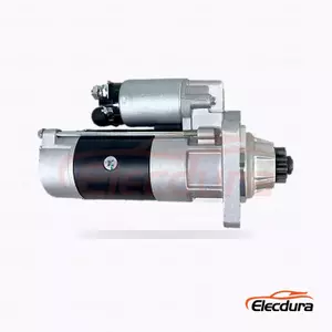300516-00034A 두산 스타터 모터, 12V 2.7kW 11톱니, 전체 측면도