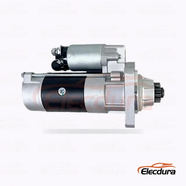 300516-00034A Motor de partida Doosan, 12V 2,7kW 11 dentes, vista lateral completa