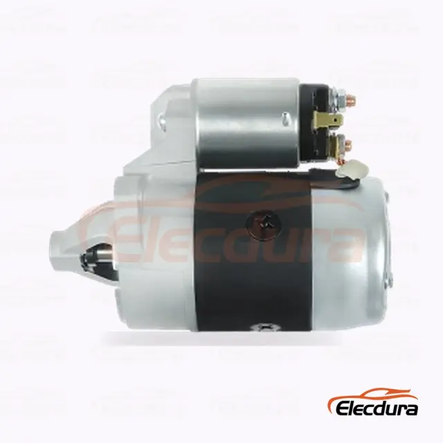 M003T21281 Motor de partida Mitsubishi H20, 12V 0,9kW 8 dentes, vista lateral completa