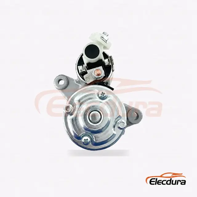 Motor de partida Mitsubishi M0T80581, 12V 1,2kW 8 dentes, vista do terminal traseiro