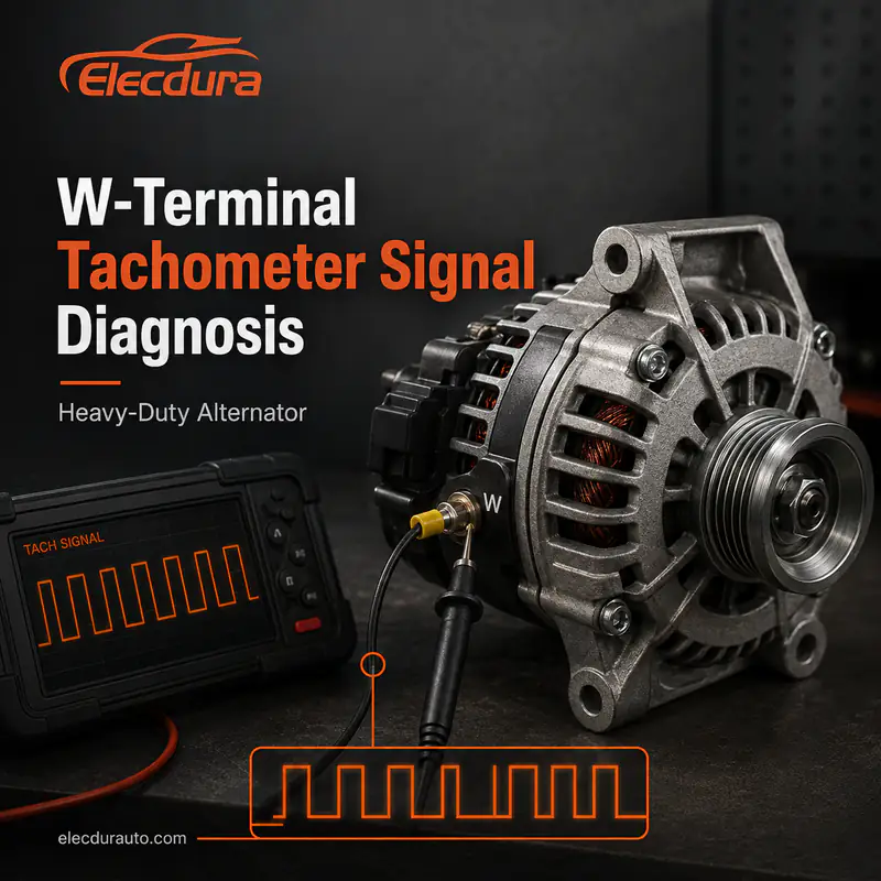 Heavy-Duty Generator W-Terminal Omdrejningst&aelig;ller Signaldiagnose