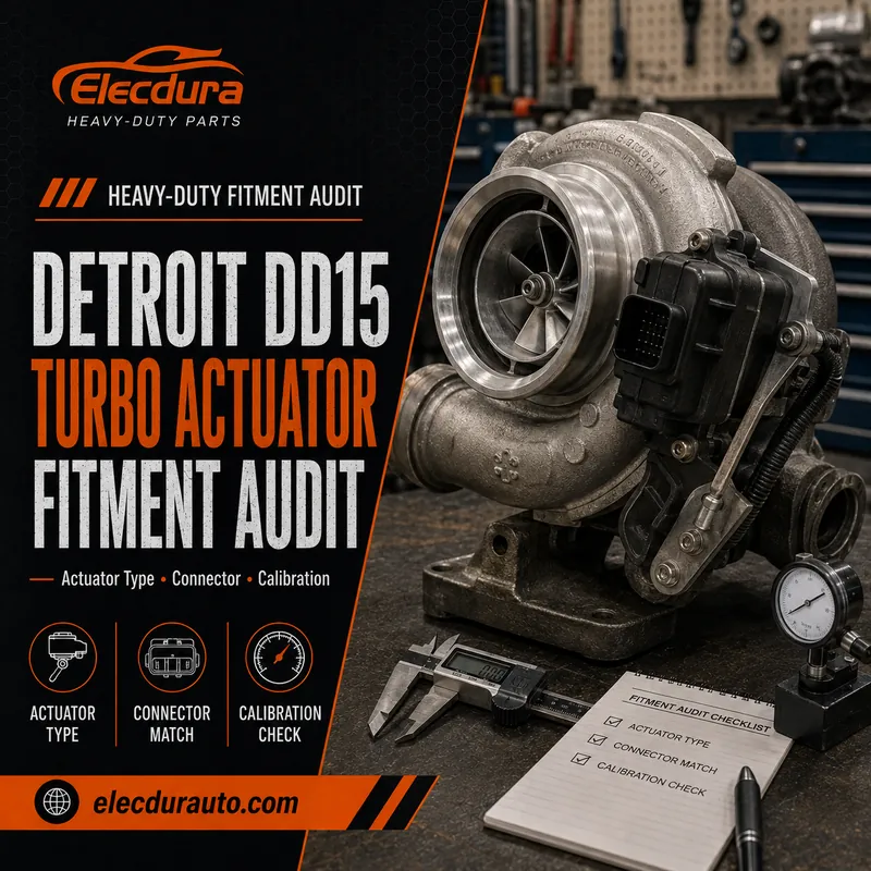 Detroit DD15 turboladeraktuator og udskiftning af monteringsrevision