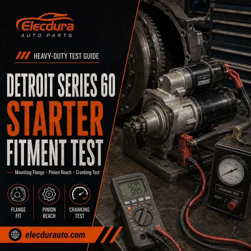 Руководство по установке стартера Detroit Diesel Series 60 и проверке проворачивания двигателя