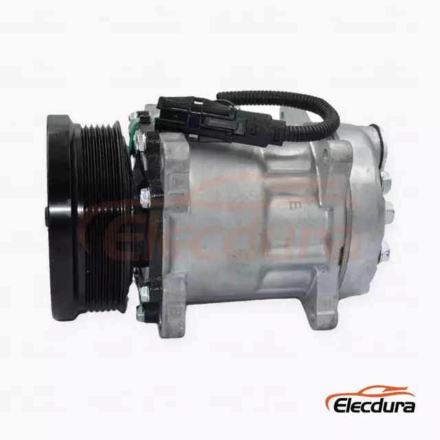 Compresor de aire acondicionado de servicio pesado 7H15 24V 6PK 119 mm para cami&oacute;n Sinotruk HOWO T5G