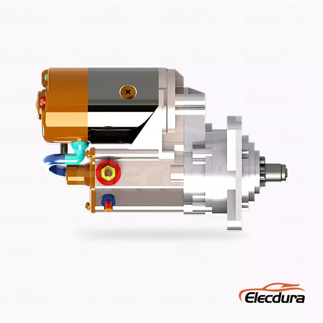 028000-5000 Kubota V4000 Startermotor Gro&szlig;handelsersatz, komplette Seitenansicht