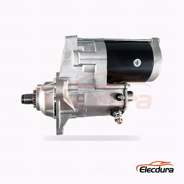 228000-7550 Iveco Cursor og Stralis lastbilstartermotor, 24V 5,5kW 10 t&aelig;nder, komplet set fra siden