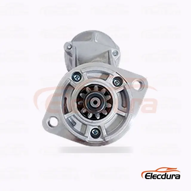 128000-9960 Motor de arranque Komatsu, 12 V 2,5 kW 11 dientes, vista lateral completa