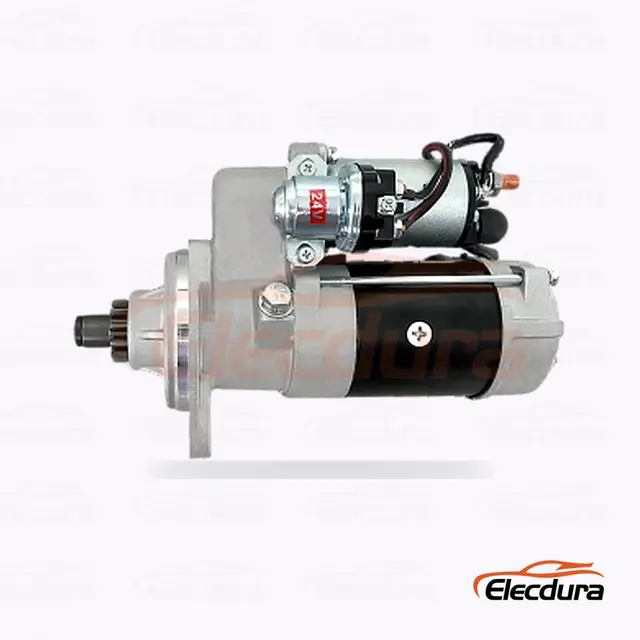 19080025 대우 DH225-7/ 29MT 스타터 모터, 24V 7kW 11톱니, 전체 측면도