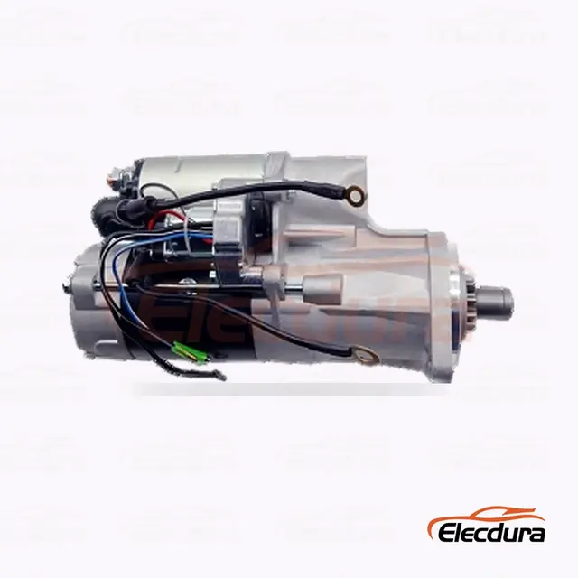 32G66-10100 ميتسوبيشي محرك بادئ التشغيل ، 24V 5 kW 10 أسنان، منظر جانبي كامل