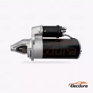 60023708 高耐久スターターモーター、12V 1.9kW 9 歯、完全側面図