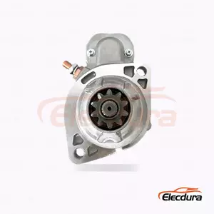 428000-7110 Cummins B4.5 Motor Starter, 12V 3.0kW 10 Gigi, Tampak Samping Lengkap