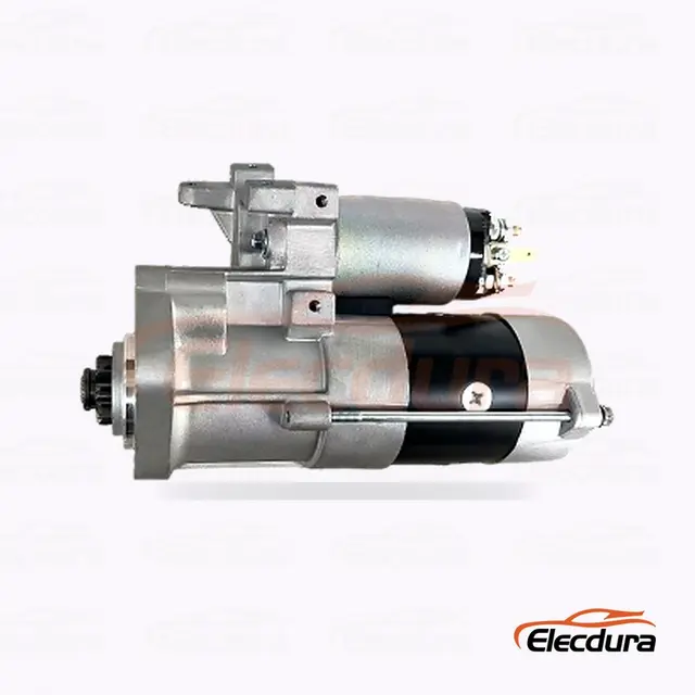 M2T67981 Mitsubishi 4D33 스타터 모터 , 24V 3.2 kW 9 톱니, 후면 터미널 보기