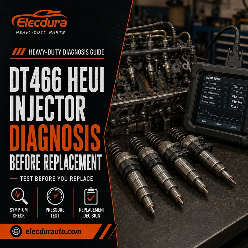交換前の DT466 HEUI インジェクター診断: オイル、コントロール、シリンダーの証拠