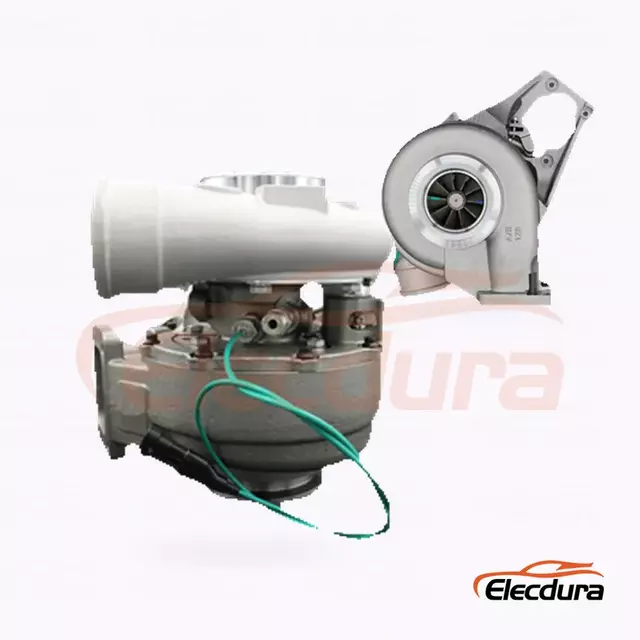 Turbocompresor S300BV 178742 para motor John Deere 6090H: vista alternativa del conjunto completo