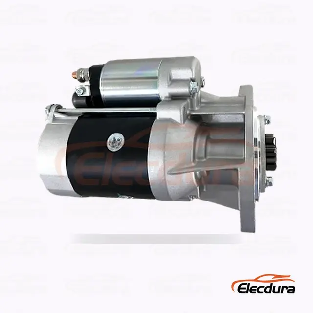 S13-404 Hitachi-type startmotor, 12V 2,8kW 9 t&aelig;nder, bagfra terminalvisning