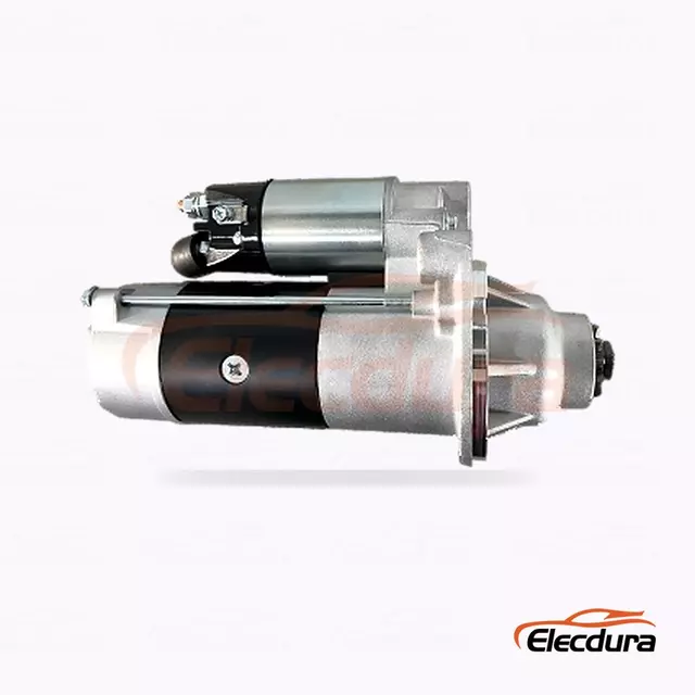 M8T60071 มอเตอร์สตาร์ท Mitsubishi 6D17 และ Hyundai, 24V 5.0kW 11 ฟัน, มุมมองเทอร์มินัลด้านหลัง