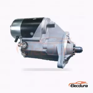 28100-2323 Motor de arranque para cami&oacute;n Ranger con motor Hino J08C, 24 V, 4,5 kW, 11 dientes, vista lateral completa