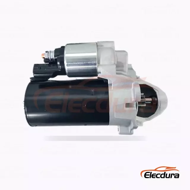 00010DB58E Motor de arranque de servicio pesado, 12 V, 2,0 kW, 9 dientes, vista del terminal trasero