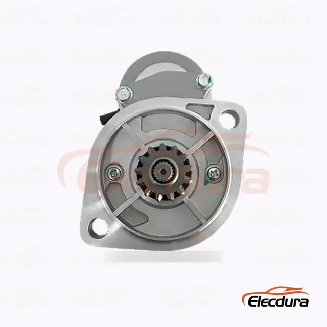 119620-77011 Yanmar 3T72 og 3TNA72 motor Startmotor , 12V 1.0 kW 11 t&aelig;nder, bagfra terminalvisning