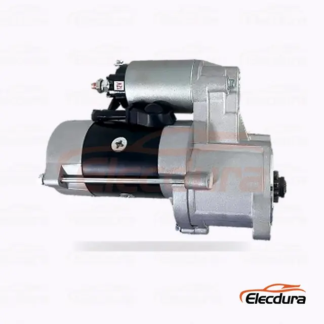 M2T74171 Motor de partida de pinh&atilde;o alto Mitsubishi 4D56, 12V 2,2kW 10 dentes, vista lateral completa