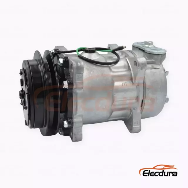 Compresor de aire acondicionado de alta resistencia 7H15 24V A1 132 mm para cami&oacute;n comercial Dongfeng Hercules