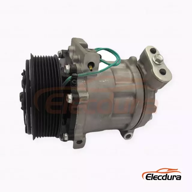 Compresor de aire acondicionado de servicio pesado 7H13 24V 8PK 119 mm para aplicaci&oacute;n en gr&uacute;a XCMG/cami&oacute;n CAMC