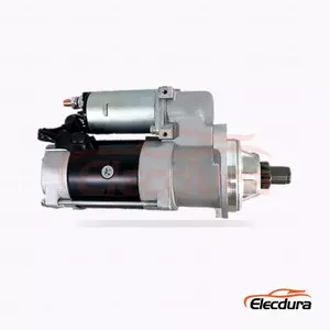 Heavy-Duty 12V 3,3kW 10 t&aelig;nder CW Variant A-startmotor, komplet set fra siden