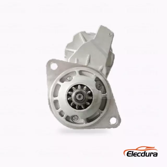 028000-4880 Hyundai 6D16T Start&eacute;r Velkoobchod 24V, předn&iacute; pohled na hnac&iacute; konec