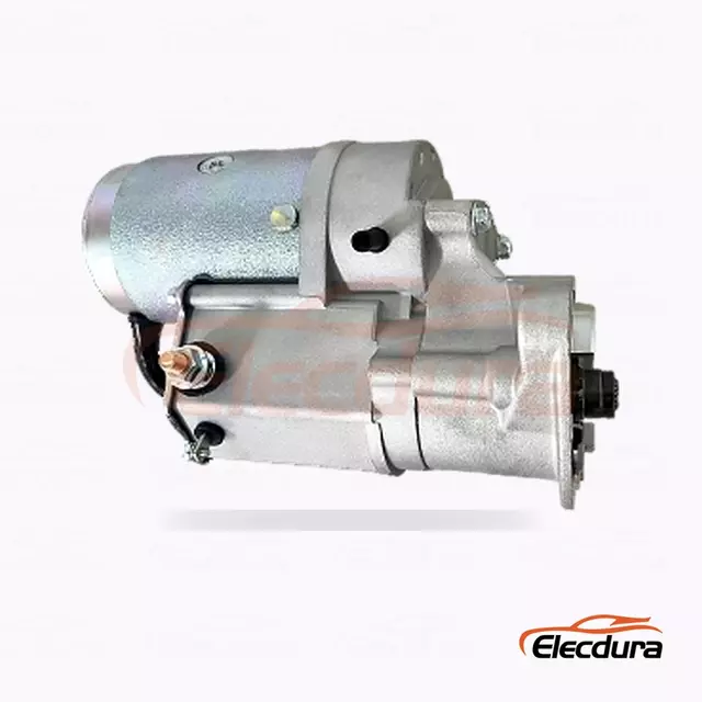 28100-64341 Toyota Corolla Diesel 2C startovac&iacute; motor, 12V 1,4kW, 10 zubů, pohled na zadn&iacute; termin&aacute;l