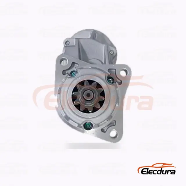 Motor de partida Komatsu 19747, 12V 2,5kW 11 dentes, vista lateral completa