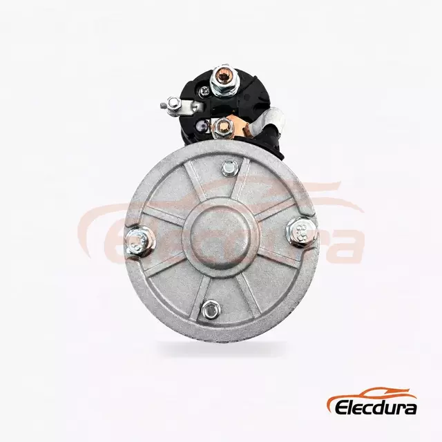 60023708 D&eacute;marreur robuste, 12 V, 1,9 kW, 9 dents, vue du terminal arri&egrave;re