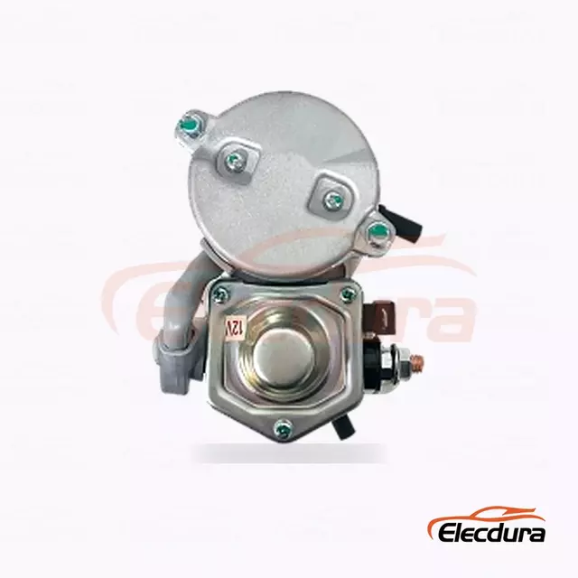 228000-079 D&eacute;marreur Kubota D850, 12 V 1,4 kW 9 dents, vue du terminal arri&egrave;re