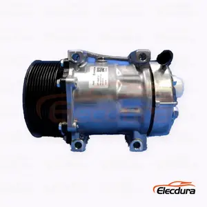 7H15 24V 10PK 123 mm til tung drift A/C Kompressor til FAW Jiefang JH6 O-ring-port 10PK version